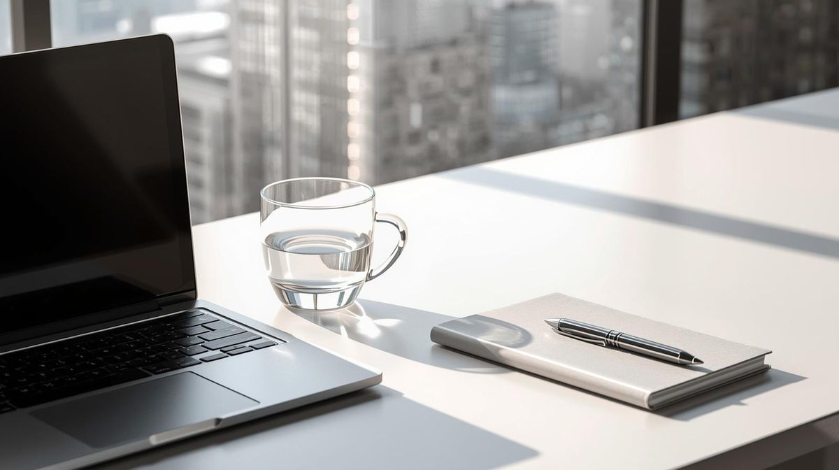 Abstract flowing lines in brand colors